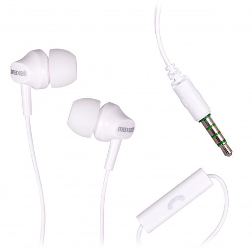 Maxell casca digital stereo Ear Buds EB-875 + Microfon White 304019