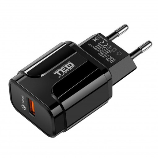 Alimentator (Incarcator) de la retea (230V) la 1 x USB 3.0A FAST Charge 2 TED600120