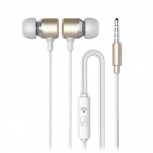 Casca digital stereo + microfon Golf M20 auriu