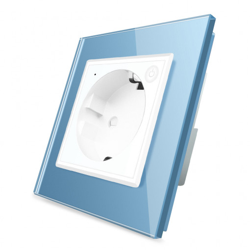 Priza inteligenta pentru perete Livolo ZigBee, Alba, 16A, Wi-Fi, Compatibil cu Alexa si Google Home
