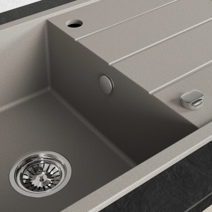 Granitna sudopera Valterra LYON u bez boji 780x480 mm - Img 3