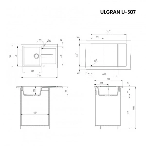 Set: Granitna sudopera Ulgran U507 + slavina Flexy CM Super - Img 2