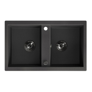 Valterra NIKO Crna granitna sudopera/ dupla 780x480 mm