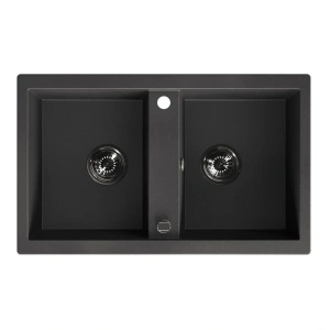 Valterra NIKO Crna granitna sudopera/ dupla 780x480 mm