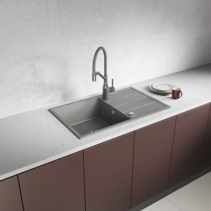 Granitna sudopera Valterra LYON u Tamno Sivoj boji 780x480 mm - Img 2