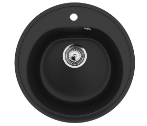 Granitna sudopera Ulgran U101 – Ultra crna, prečnika 50 cm