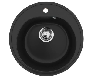 Granitna sudopera Ulgran U101 – Ultra crna, prečnika 50 cm