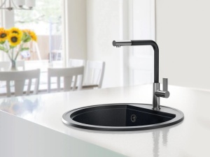 Okrugla Granitna sudopera Valterra Mina, fi510mm– Ultra crne boje - Img 5