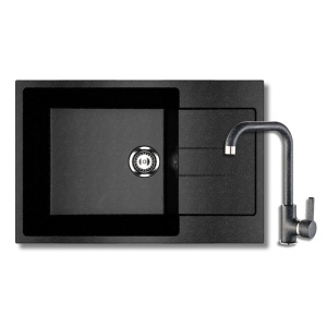 Set: Granitna sudopera Ulgran U602 + G slavina sa 2 cevi + GRATIS sifon i Dostava