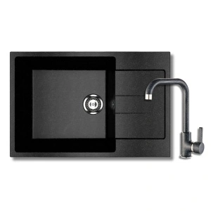 Set: Granitna sudopera Ulgran U602 + G slavina sa 2 cevi + GRATIS sifon i Dostava