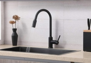 SET ULGRAN U 507 Granitna Sudopera + SanDonna Cami Crna Slavina sa Tušem - Img 4