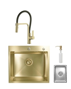 SET: Inox zlatna sudopera + Sandonna ANDRA GOLD SLAVINA