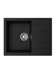 Granitna sudopera Valterra Torino crna 650x500 mm