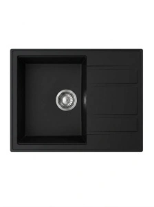 Granitna sudopera Valterra Torino crna 650x500 mm