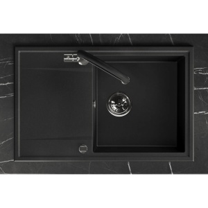 Granitna sudopera Valterra NIKO 780 crna boja 780x500 mm - Img 3