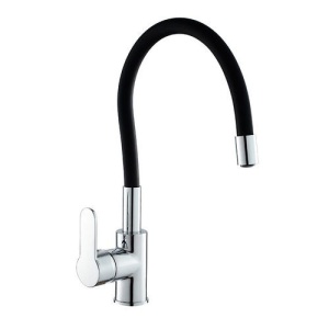 Slavina Crna/Inox sa Fleksibilnim Crevom, 2 Cevi