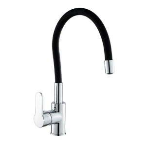 Slavina Crna/Inox sa Fleksibilnim Crevom, 2 Cevi