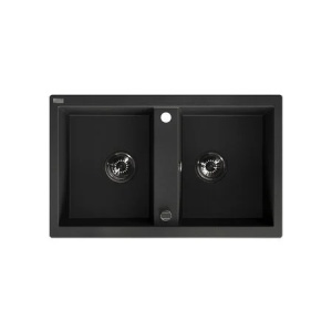 Valterra NIKO Crna granitna sudopera/ dupla 780x480 mm - Img 3