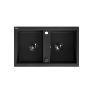 Valterra NIKO Crna granitna sudopera/ dupla 780x480 mm - Img 3