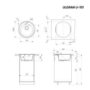 SET: Granitna sudopera Ulgran U101 BEŽ u kombinaciji sa flexy BEŽ slavinom - Img 2