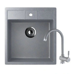Set Siva granitna sudopera Ulgran U406 + lučna slavina