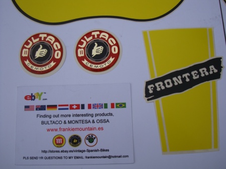 BULTACO FRONTERA MK11 DECALS COMPLET SET DECALS BULTACO FRONTERA MK11 - Img 3