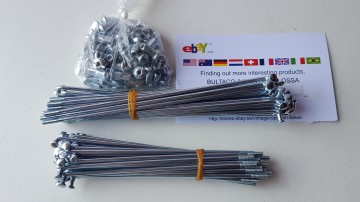 BULTACO MERCURIO 175 GT SPOKES AND NUTS KIT 2 WHEELS BULTACO METRALLA GT SPOKES KIT NEW - Img 3