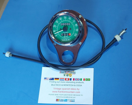 OSSA ENDURO SPEEDOMETER+ SUPPORT + CABLE NEW OSSA PIONEER SPEEDOMER KIT OSSA REAR LIGHT - Img 2