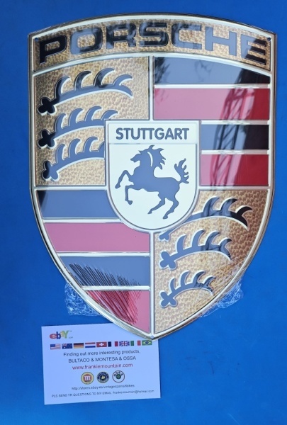 PORSCHE ALLOY PLATE NEW PLATE PORSCHE DECORATIVE GARAGE PUB ROOM PORSCHE PLATE - Img 3