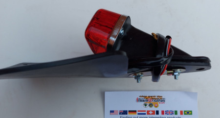 BULTACO rear light unit with rubber number plate holder TAILLIGHT - Img 4