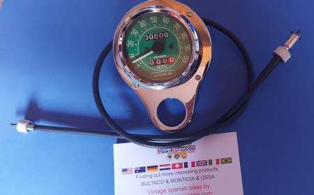 OSSA ENDURO SPEEDOMETER+ SUPPORT + CABLE NEW OSSA PIONEER SPEEDOMER KIT OSSA REAR LIGHT - Img 3