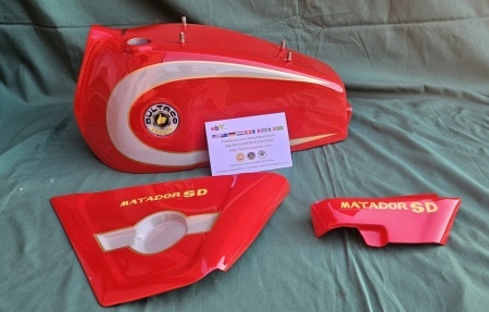 BULTACO MATADOR MK5 SD GAS TANK &amp; SIDE PANELS BODY KIT bultaco matador mk5 - Img 7