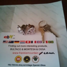 BULTACO METRALLA SET TOOL BOX LOOCK TWO WITH KEYS - Img 2