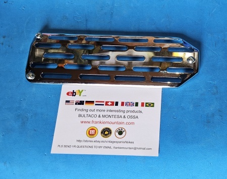 Exhaust Silencer Protector Grill Bultaco grill chrome exhaust protector - Img 4