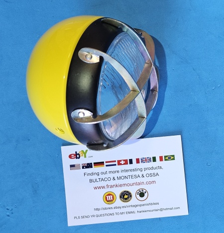 HEADLIGHT OSSA TR NEW OSSA GRIPPER 350 FRONT LIGHT NEW HEADLIGHT OSSA TR 350 OSSA YELLOW HEADLIGHT - Img 2