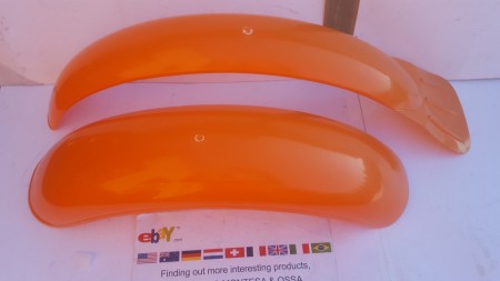 OSSA TR80 FENDERS FRONT &amp; REAR NEW OSSA TR 80 FENDERS FRONT FENDER OSSA ORANGE MUDGUARDS OSSA 250 MUDGUARDS OSSA TRIAL 250 FENDERS ORANGE - Img 3