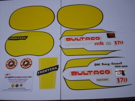 BULTACO FRONTERA MK11 DECALS COMPLET SET DECALS BULTACO FRONTERA MK11 - Img 6