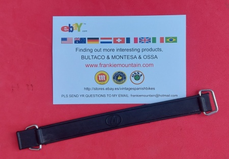 BULTACO FRONTERA RUBBER STRAP TOOL BOX NEW WITH LOGO - Img 3