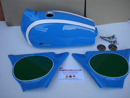 BULTACO PURSANG MK7 GASTANK AND SIDE PANELS MODEL 120 BULTACO PURSANG GAS TANK NEW