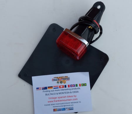 montesa rear light unit with rubber number plate holder