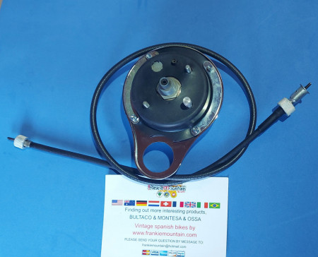 OSSA ENDURO SPEEDOMETER+ SUPPORT + CABLE NEW OSSA PIONEER SPEEDOMER KIT OSSA REAR LIGHT - Img 5