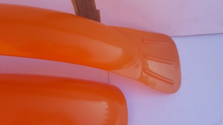 OSSA TR80 FENDERS FRONT &amp; REAR NEW OSSA TR 80 FENDERS FRONT FENDER OSSA ORANGE MUDGUARDS OSSA 250 MUDGUARDS OSSA TRIAL 250 FENDERS ORANGE - Img 4