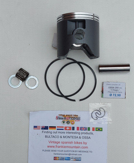 PISTON OSSA 250cc 4 TRANSFER PISTON OSSA 250cc KIT PISTON OSSA - Img 2