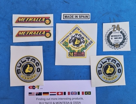 DECALS BULTACO METRALLA 62 DECALS FOR BULTACO METRALLA 62 - Img 2
