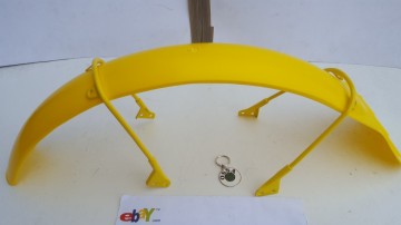 FRONT FENDER OSSA GRIPPER + SUPPORTS NEW OSSA TR 80 FRONT FENDER+ BRACKETS OSSA YELLOW MUDGUARD