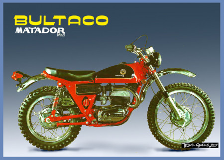SIDE PANEL BULTACO MATADOR MK3 MATADOR MK4 SIDE PANEL NEW - Img 3