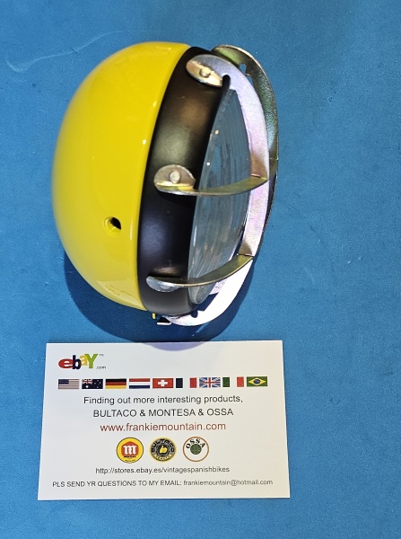 HEADLIGHT OSSA TR NEW OSSA GRIPPER 350 FRONT LIGHT NEW HEADLIGHT OSSA TR 350 OSSA YELLOW HEADLIGHT - Img 3