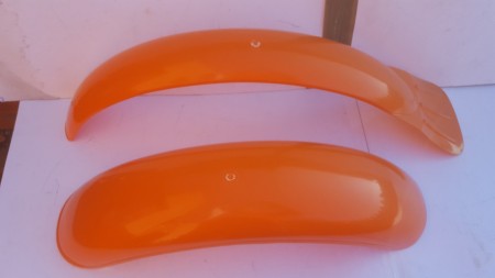 OSSA TR80 FENDERS FRONT &amp; REAR NEW OSSA TR 80 FENDERS FRONT FENDER OSSA ORANGE MUDGUARDS OSSA 250 MUDGUARDS OSSA TRIAL 250 FENDERS ORANGE - Img 6