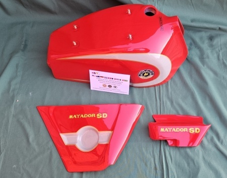 BULTACO MATADOR MK5 SD GAS TANK &amp; SIDE PANELS BODY KIT bultaco matador mk5 - Img 5