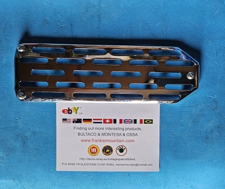 Exhaust Silencer Protector Grill Bultaco grill chrome exhaust protector - Img 2